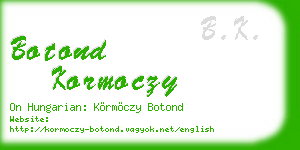 botond kormoczy business card