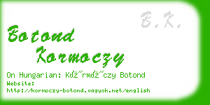 botond kormoczy business card